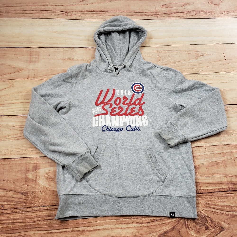 Chicago Cubs Sweater Womens Large‎ Gray Red Baseball Sweatshirt World Series